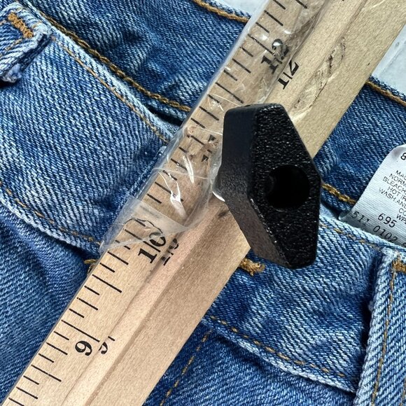 Y2K Levi's Jean Women 32x30* 515 Mid Rise Boot Cut Blue Faded Denim Tag 12M Miss - Picture 15 of 16